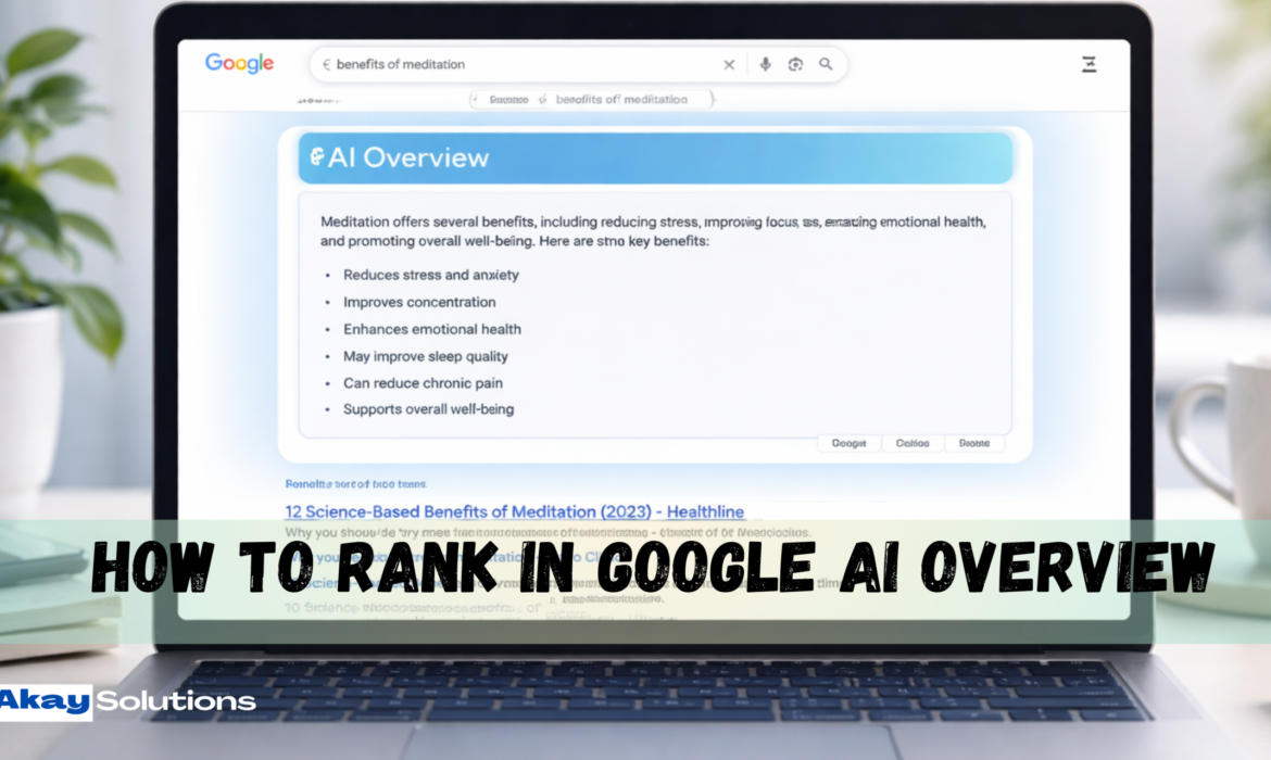 How to Rank in Google AI Overview